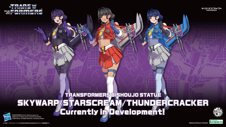 sailrstarscream's tweet photo. The bishojo statues will forever be funny as fuck for having starscream make thundercracker and skywarp get the same haircuts but also forcing them to cover up their stomachs and legs https://t.co/Wy0KP8KR0p