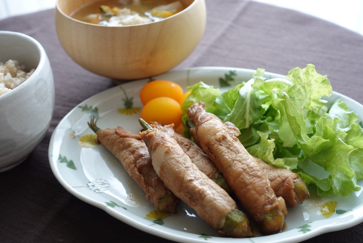 Q03Q5's tweet photo. ランチ🍽️
オクラの甘辛照り焼き https://t.co/qGZ9ZG1KO0