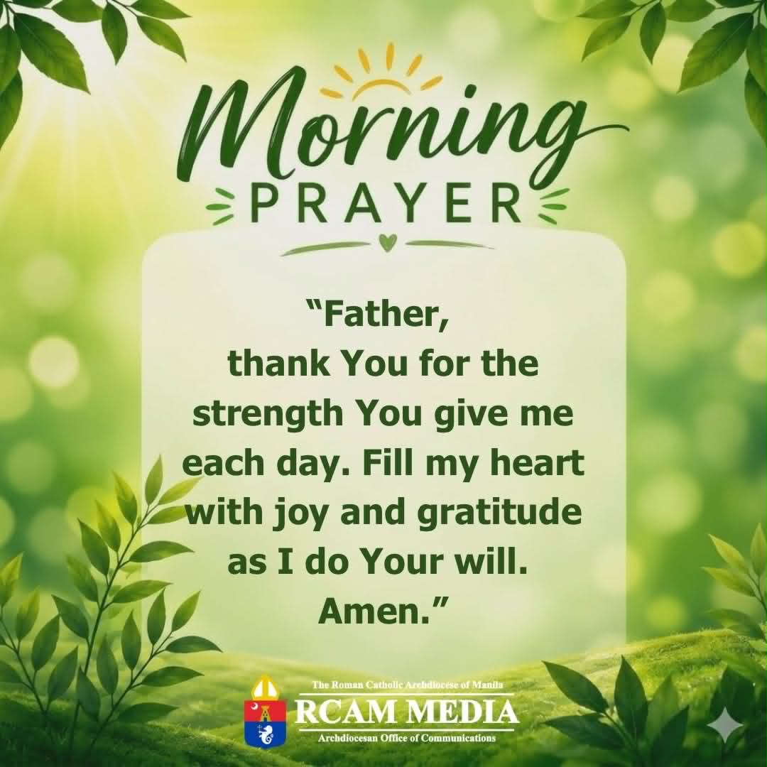 rcamaoc's tweet photo. Morning blessings to everyone.🙏

#RCAMMedia
#TeamAOC
#ArchdioceseOfManila
#WeAreManila
#MorningPrayer https://t.co/kT5wQYCsXS