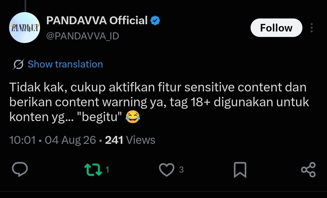 Simfonipetang's tweet photo. GUYS WAR IS OVER!!!! Untung NSFW yang harus pakai tagar 18+ itu yang related to "sexual" 🙇. https://t.co/iDUHtSlgLG