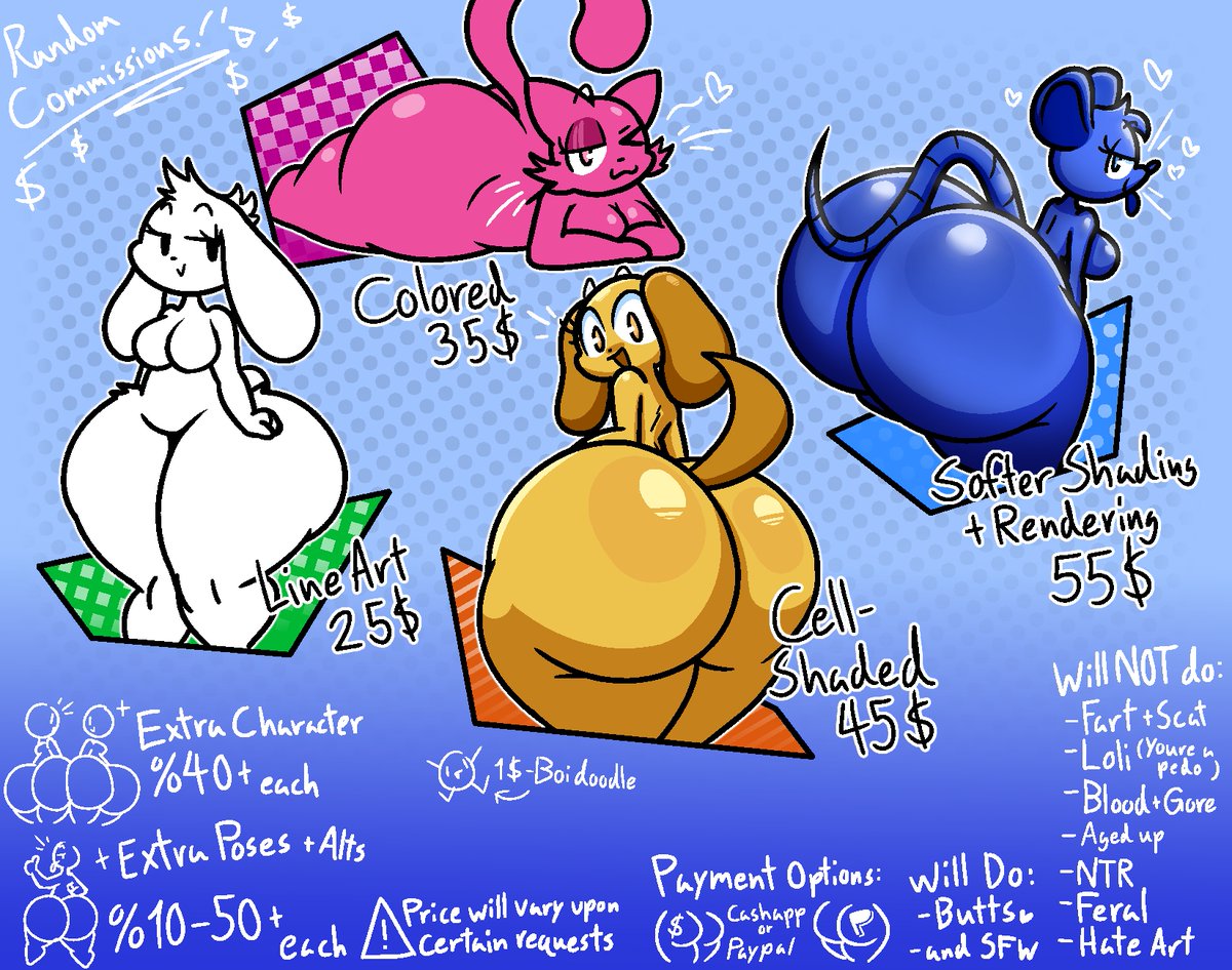Randopersoguy's tweet photo. New commission prices + 3 SLOTS OPEN!!!1! https://t.co/jvNlzWtsqm