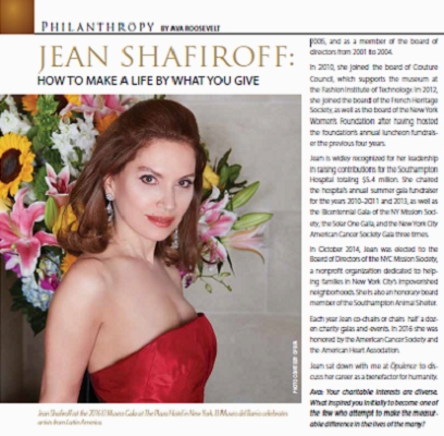 AvaRoosevelt's tweet photo. I wrote this #published #article about my dear #friend, #philanthropist #JeanShafiroff. For more information https://t.co/3kwTZqPUDS. https://t.co/6QReYw8WAv