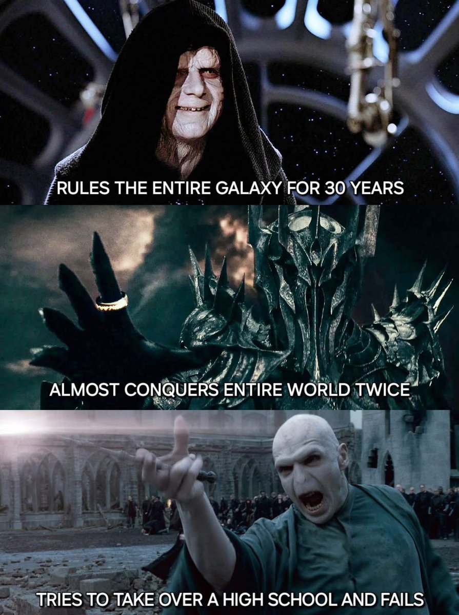 Lordoftheringsu's tweet photo. Not all villains are created equel. 😂 https://t.co/H0LBNjEQEj