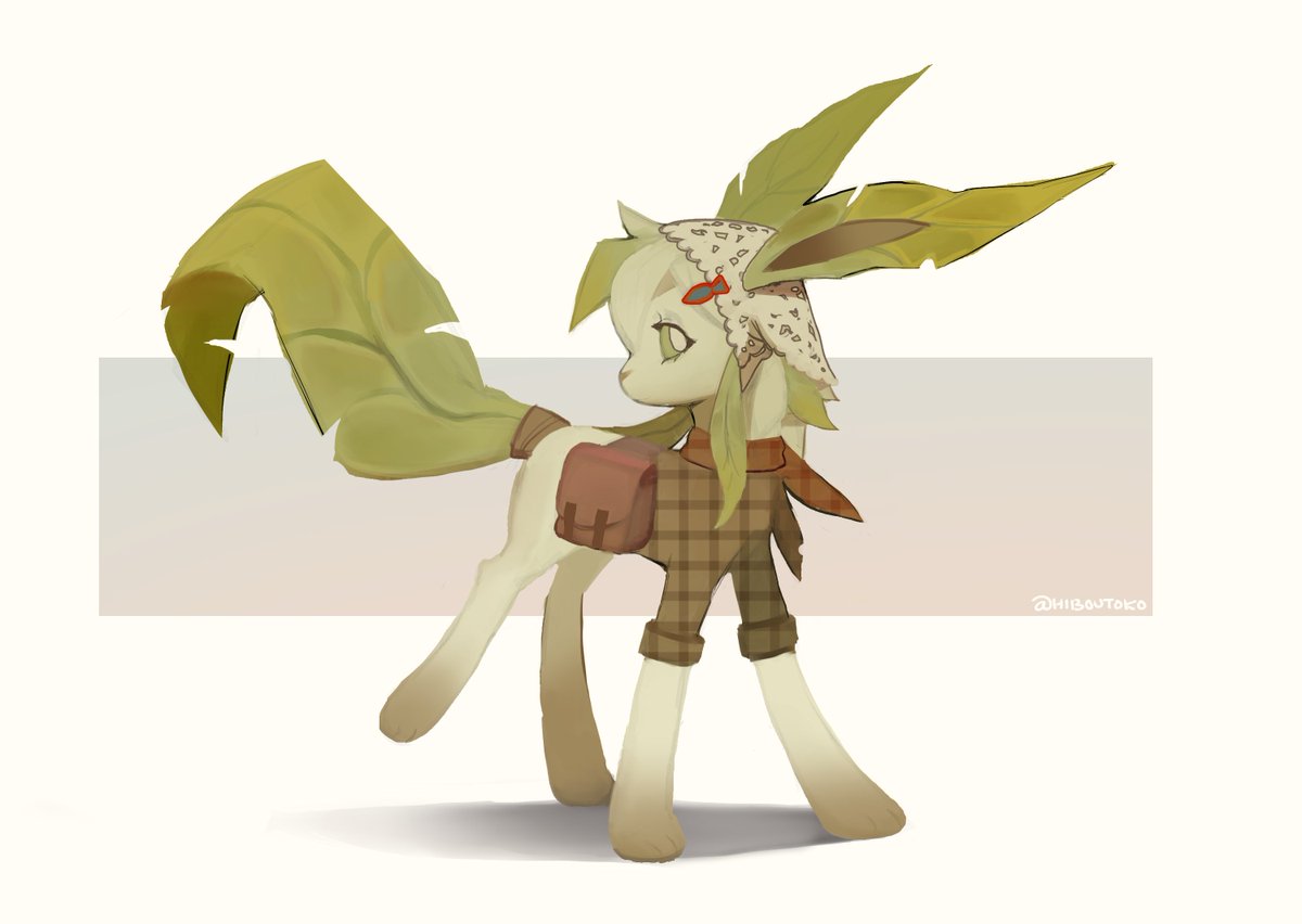 hiboutoko's tweet photo. heres my leafeon #pmd #pokemonart https://t.co/XamyPFVH8u