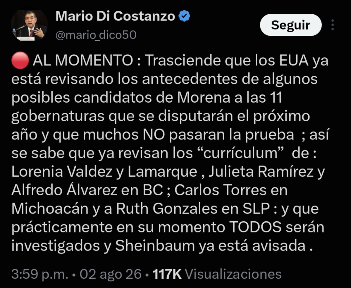 ZuritaCarpio's tweet photo. "Trasciende", frase que si viene de alguien tipo @mario_dico50, es garantía de una mega pendejada. https://t.co/5TFNfKa90m