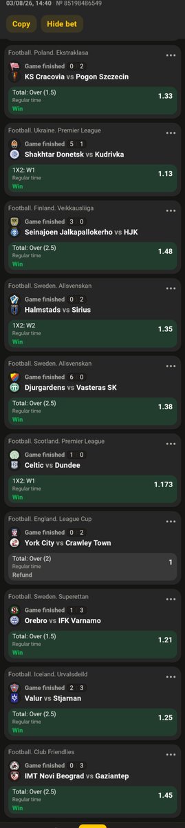 expert_tipster2's tweet photo. KABOOOM ✅✅✅
Congratulations Guys
16 odds boomed as expected 🔥🔥🔥

  Today we gonna hit hard, be part of this journey,,,
Reg vie :::: https://t.co/QS2PrwOrV8
Promocode 👉👉 EXPERT https://t.co/kOgJOvIad0