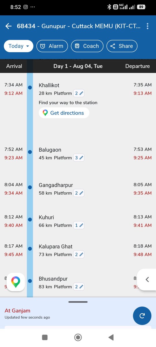 SUBHASMITA7777's tweet photo. Good morning sir we depend on this train to reach at our job place but this train is delaying unnecessarily.@RailMinIndia ,@railseva,@EasternRailway https://t.co/LTouSzrfxy