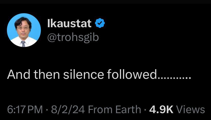 EsotericKang's tweet photo. Silence 🤫 https://t.co/DLT4y8ofS6