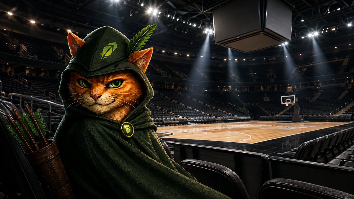 RobinPuss's tweet photo. Robin somehow got courtside seats before most people found the project.

What game is he watching? 🏀

#PUSS https://t.co/LW7YeOFsoR