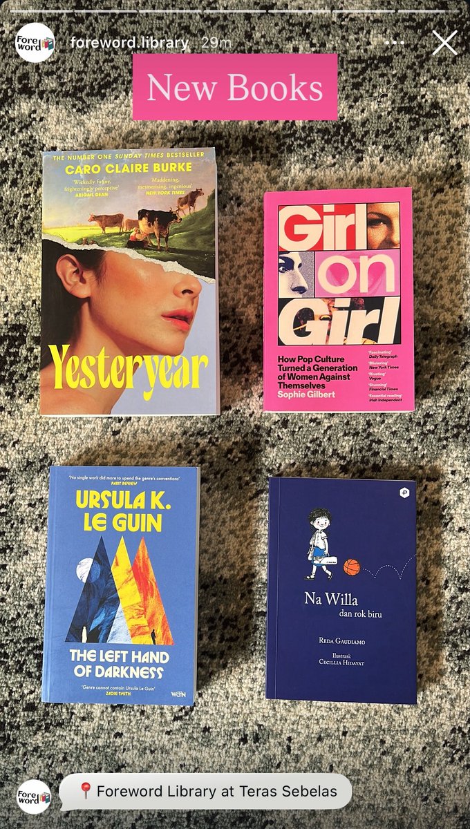 piecesoflune's tweet photo. frwd got new books and ok yesteryear (bakal susah dipinjem) but girl on girl???????? my longtime tbr frwd my goat https://t.co/aolMbW1KFI