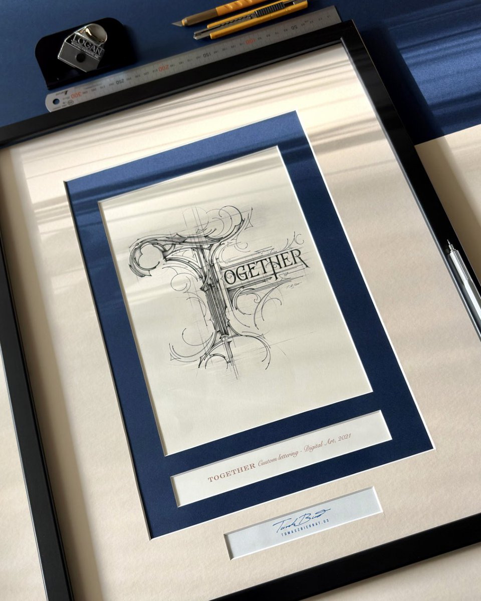 tomek_biernat's tweet photo. Passe-partout for the “Together” project :)
Tools: Logan2000/Olfa
Lettering - Digital Art @Procreate
noai
🫡
#passepartout #frame #craft #handmade #olfa #logan #art #print #digitalart #dalerrowney #oprawa #karton #wallart #noai #print #paper #grafika https://t.co/99GPRN0cGr