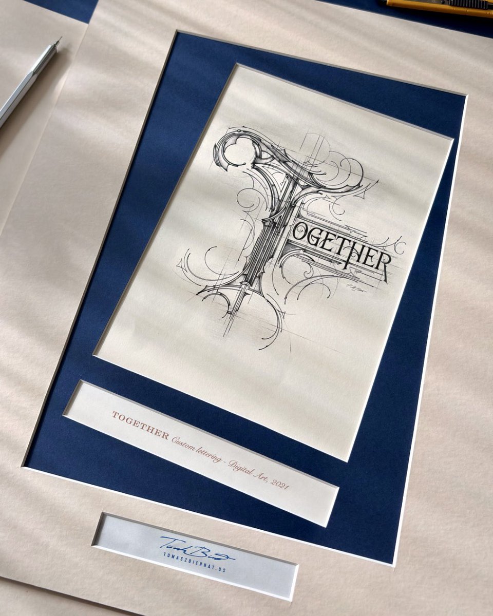 tomek_biernat's tweet photo. Passe-partout for the “Together” project :)
Tools: Logan2000/Olfa
Lettering - Digital Art @Procreate
noai
🫡
#passepartout #frame #craft #handmade #olfa #logan #art #print #digitalart #dalerrowney #oprawa #karton #wallart #noai #print #paper #grafika https://t.co/99GPRN0cGr
