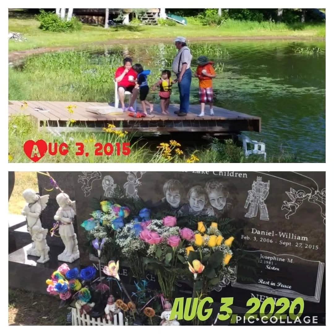 isda1979's tweet photo. 11 years ago today we were fishing at my parent's cottage up north.
There were 5 people on this dock in August 2015
4 of them were dead by the end of September 2015.
Don't drive impaired. Don't kill kids.
I'd give anything to go fishing with them again.
#NotOneMore #arrivealive
