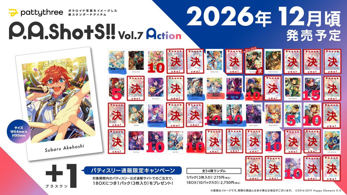 techi__0615's tweet photo. 【交換】
あんスタ ぱしゃっつ vol.7 Action
譲 ： 画像参照(無記載20あります)
求 ： 同種鉄虎＞夢ノ咲a鉄虎

20BOX予約予定(更に追加する可能性あり)
郵送もしくは池袋手渡し
赤線は無印含む方優先
1部お声掛け中です
検索からでもお声がけ下さい🐯 https://t.co/Nwik2a5qzA