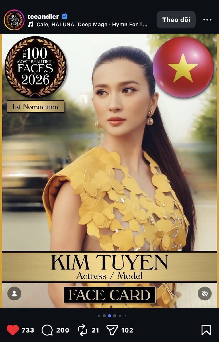 Thtrxm_cao's tweet photo. ✨ Chuyện đáng tự hào thì không có cũ.
Xin chúc mừng NSƯT Kim Tuyến với cột mốc được đề cử Top 100 Most Beautiful Faces 2026. Một đề cử xứng đáng cho nhan sắc, khí chất và những cống hiến của chị.
#KimTuyen #100MostBeautifulFaces2026 #TCCandler https://t.co/ZqtLFg6e71