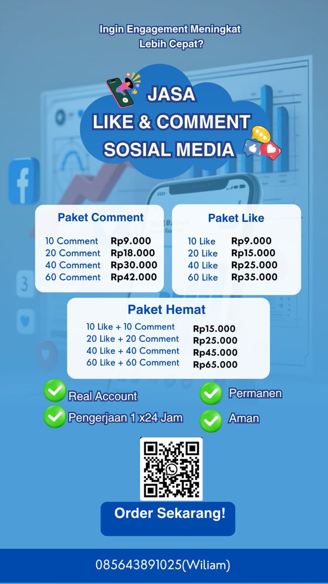 afrzbsmi's tweet photo. *CAPTION SW*
📢 *OPEN JASA LIKE &amp; KOMEN*
*Instagram • TikTok •*

Aduhhh postingan kamu lagi sepi like &amp; komentar😭
Tapiii ingin ningkatin engagement. 
Eisttt tenang sajaa, kami siap bantu *meramaikan postingan kamu* https://t.co/a5ZUqlLr3b