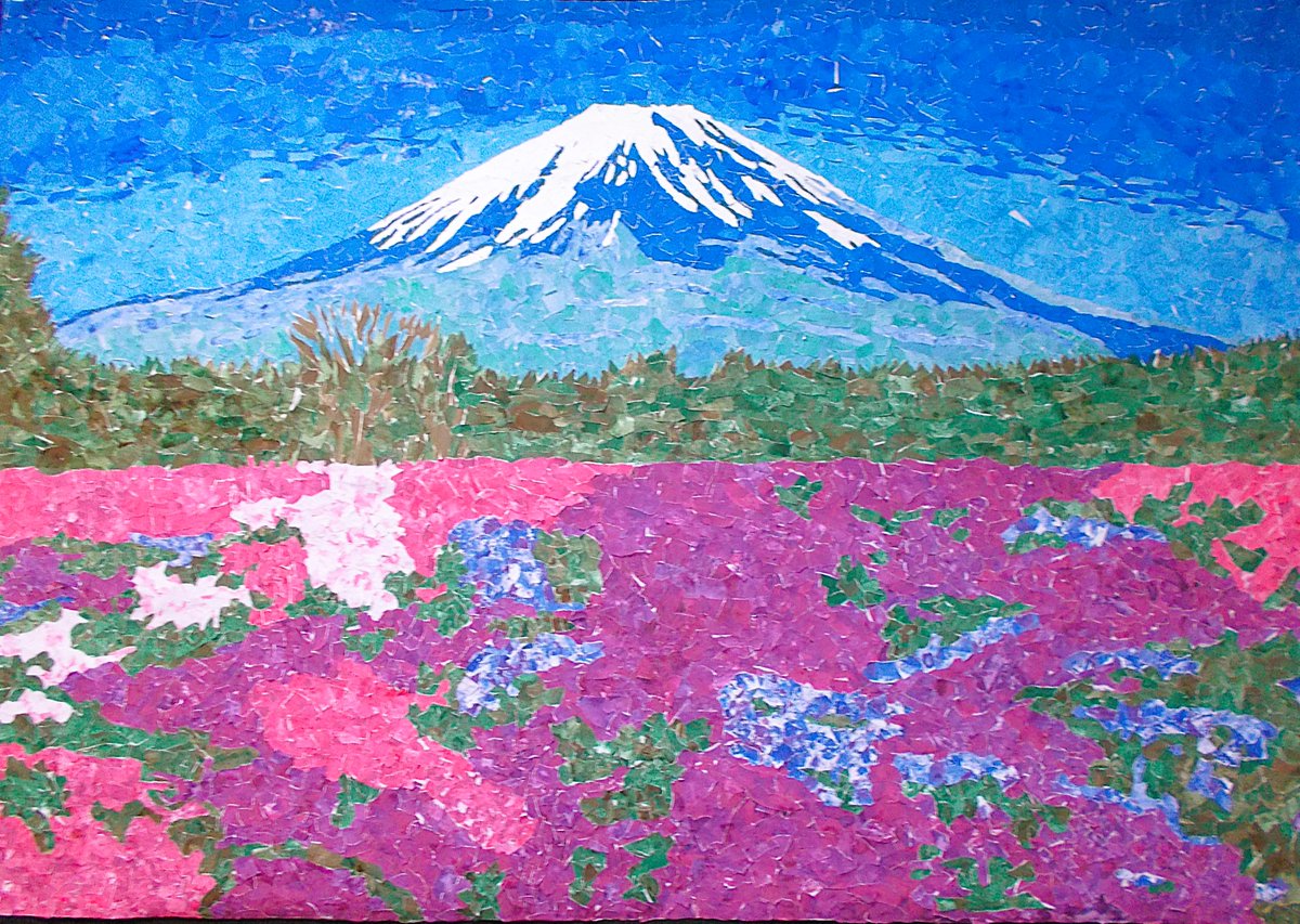 yatsucc's tweet photo. 😀花��実園ちぎり絵展開催中です！！😀
　７月３１日（金）から９月１日（火）まで谷津コミュニティセンターの館内に、あの花の実園のちぎり絵が���集合！！どれも素敵な作品ばかりです！！ぜひ本物の素晴らしさを体感しにおいでください！！ https://t.co/eOJFnoIsur
