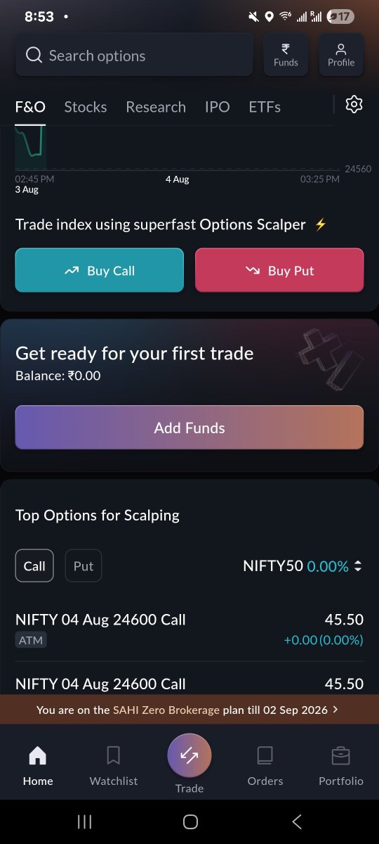 aayushjain_'s tweet photo. Hi team 
@Sahi_HQ, tried hands on app first time. 

As a new user, found a bug post funds load. The banner still says 0 balance and add funds. Worth a check + fix.

@dale_vaz https://t.co/TvY9vQoQZ0