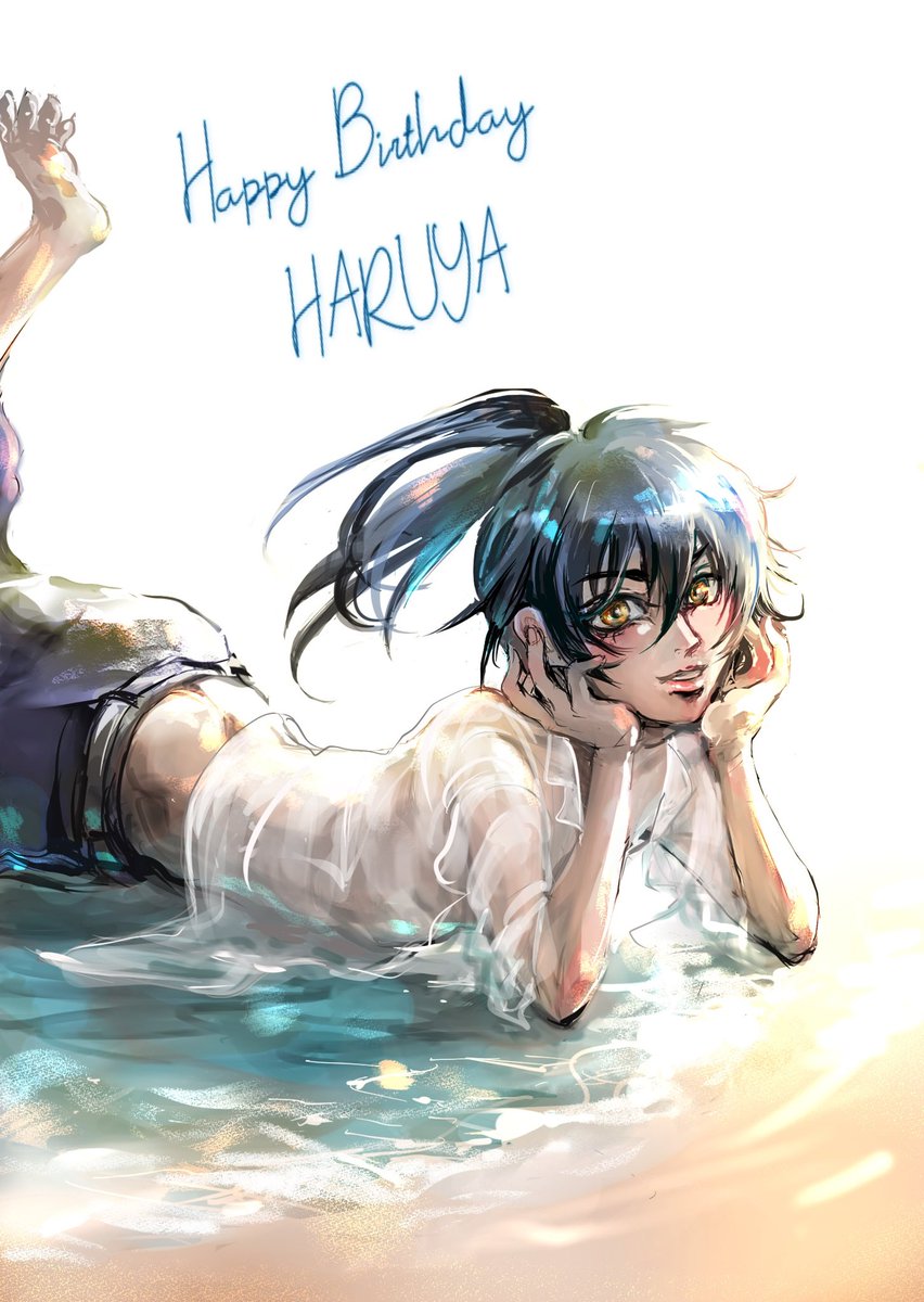 Haineproject2's tweet photo. ８月１日は主人公ハルヤのお誕生日❤️
#創作BL
#俺の最強の相棒が可愛すぎるんだが
#ポニテ https://t.co/XbVmGdDxX7