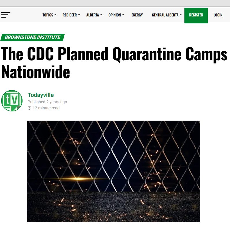 ValerieAnne1970's tweet photo. The CDC Planned Nationwide Quarantine Camps — And Left the Blueprint Online for YEARS

While you were locked down, masked, and told to “trust the science,” the CDC was drafting plans for something far darker.

On July 26, 2020, the CDC published an official document titled “Interim Operational Considerations for Implementing the Shielding Approach to Prevent COVID-19 Infections in Humanitarian Settings.” It stayed on their public website until March 2023.

This wasn’t a fringe memo. It outlined isolating “high-risk” people — decided by public health authorities, into dedicated “green zones.”

What did those zones look like?
• Groups of camps, shelters, or community buildings holding up to 50 people each.
• One entry point only for food and supplies.
• No movement in or out.
• Minimal contact with family.
• Banned from communal religious services (they even warned this could spark “interpersonal and communal violence”).
• Staff assigned to monitor compliance… and to watch for suicide risk, depression, and the psychological toll of isolation and stigma.
• No mention of legal appeals or the right to counsel.

1st Household isolation → 2nd neighborhood separation → 3rd camp-level confinement.

They called it “shielding.” Critics call it what it resembles: forced quarantine camps.

This came on top of rent moratoriums, six-foot rules, mask mandates, Plexiglas barriers, and vaccine passport schemes that briefly locked vaccinated-only access in major cities. The passport push collapsed once it became clear the shots didn’t stop transmission. The camp plan simply sat there, public, waiting.

No matter how bad the Covid response felt, the planners had drawn up worse. Physical separation of the vulnerable “to prioritize limited resources.” Isolation justified as protection. Free speech, movement, family, and faith treated as secondary to the virus.

They planned it. They published it. Most people never even knew.

Demand answers. Never again means never again.