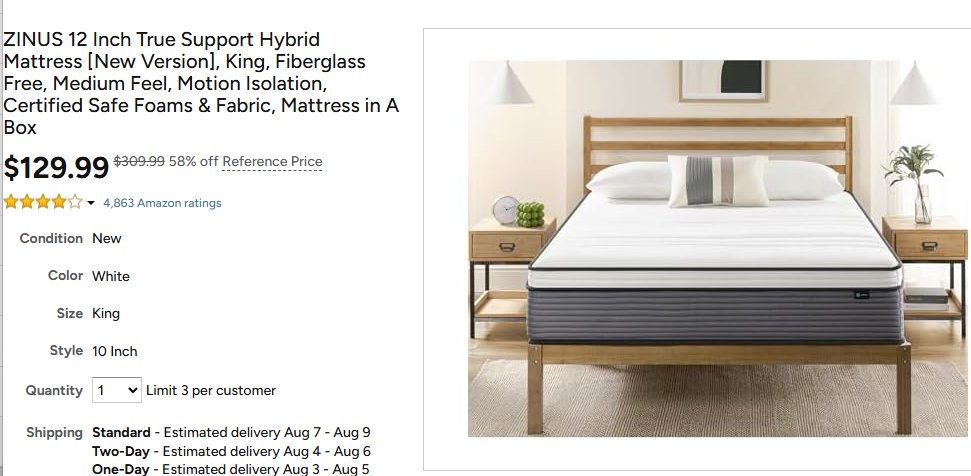 FatKidDeals's tweet photo. 12" King Mattress, $129, almost 60% off!

https://t.co/sA6SdQFjM7 https://t.co/zjd1j9mOla