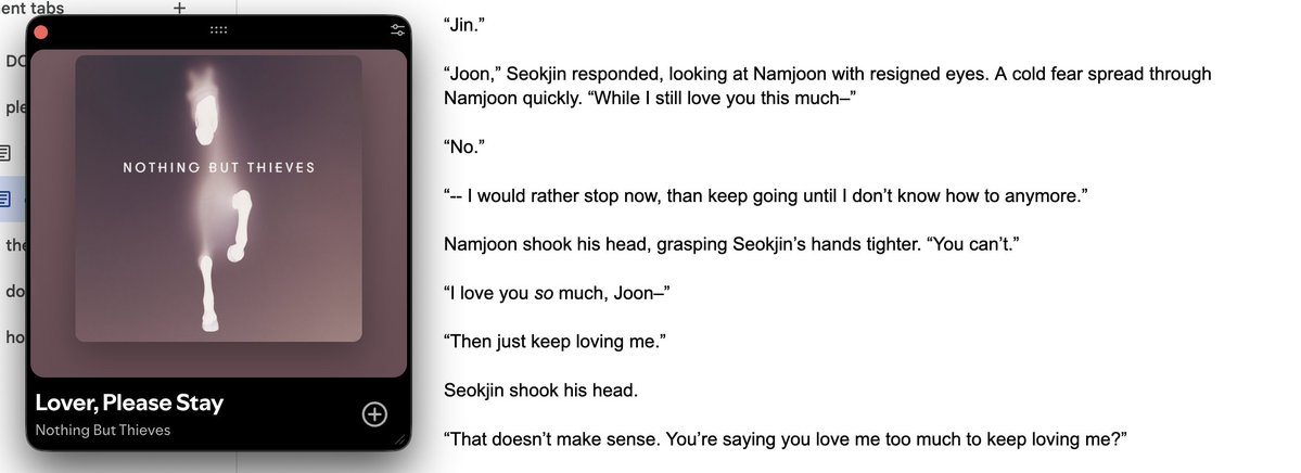 nmjnner's tweet photo. remember when i tweeted namjin au where namjoon writes please for seokjin to come back to him..... well.... (unfortunately) it's gotten out of control https://t.co/s8Fh4inwKq