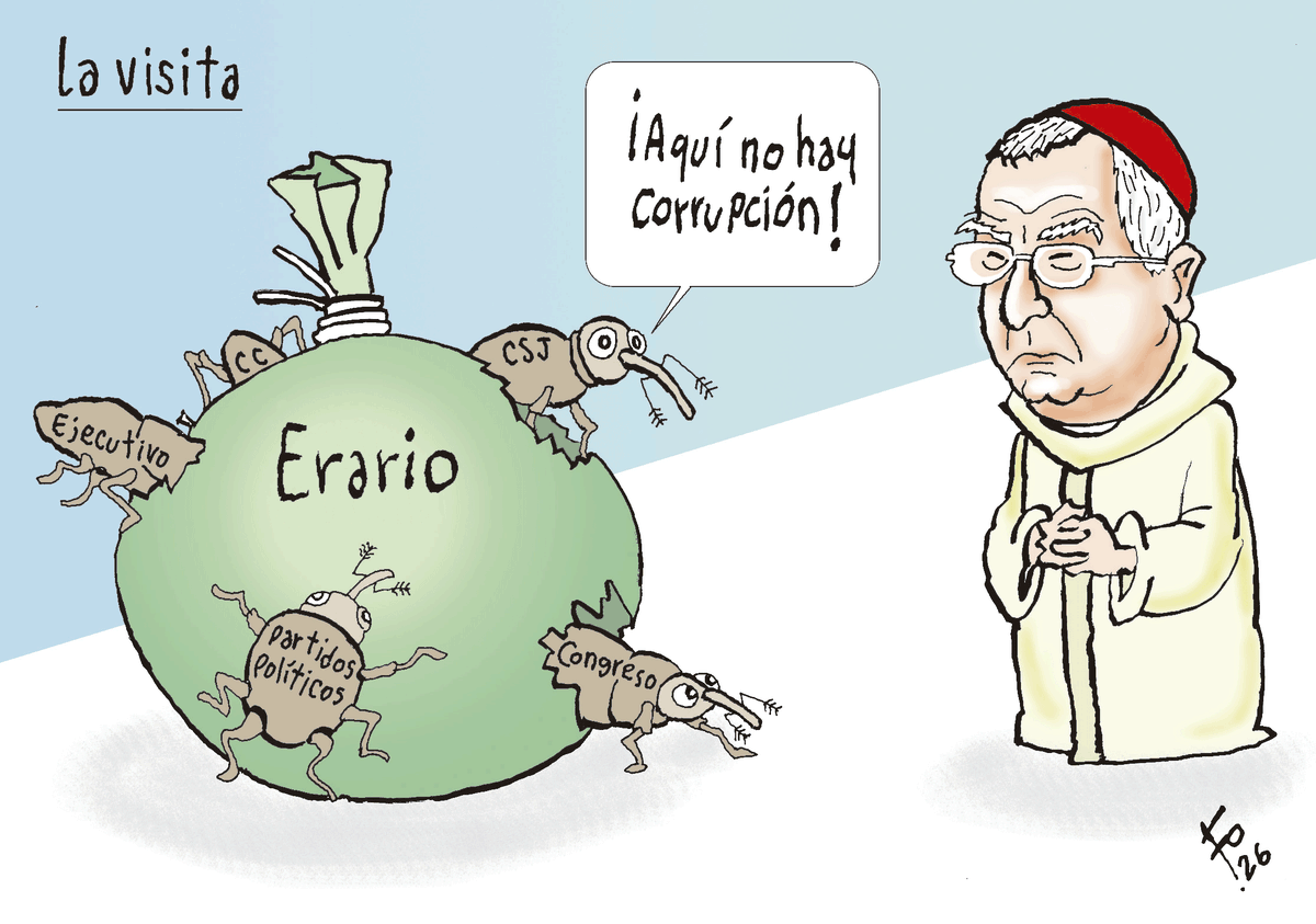 prensa_libre's tweet photo. #EnClaveDeFo | El genial Fo nos presenta este martes 04 de agosto la caricatura titulada: “La visita”. https://t.co/j6YnAtxXGC
