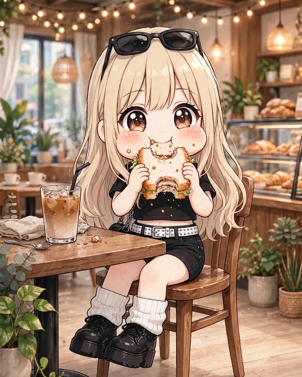 もぐちび カツサンド🥪( '༥' )ŧ‹”ŧ‹”