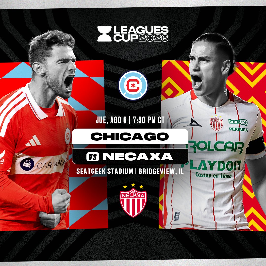 ClubNecaxa's tweet photo. ¡Arranca la @LeaguesCup para el Rayo! ⚡️
#NECvsCHI:🎫👉https://t.co/GD5jBQDgtz https://t.co/XbFRK24hTK