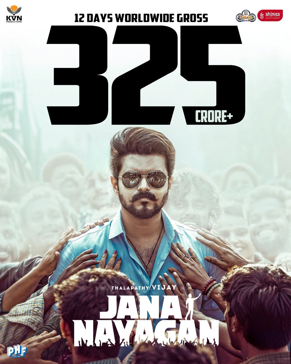 AsianBoxOffice's tweet photo. #JanaNayagan 12 Days Worldwide Collection ₹325CR+ 🔥🔥🔥🔥🔥🔥🔥

The Honarable Chief minister of Tamilnadu @actorvijay 👑 https://t.co/ASaVKt9zmg