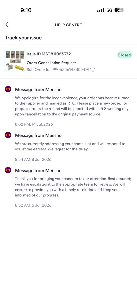 pepsaraAk's tweet photo. @Meesho_Official  @meesho_support where is my refund https://t.co/IitYJUBQ5b