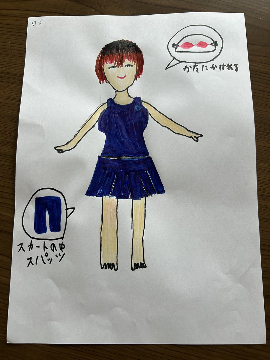 _58654sl's tweet photo. 地震の影響で仕事休みの中、昨日立ち絵風のスク水姿を描いてみました。髪型は実際に泳ぐ際に髪が排水溝に巻き込まれないようにショートカットにしたけど、目を手抜きで描いたせいで全然似てない感じに…。絵はファンレターと同封します。ホロリスさん申し訳ない…
#ロボ子Art #そらArt #AZKiART https://t.co/ouq8QQZLIt
