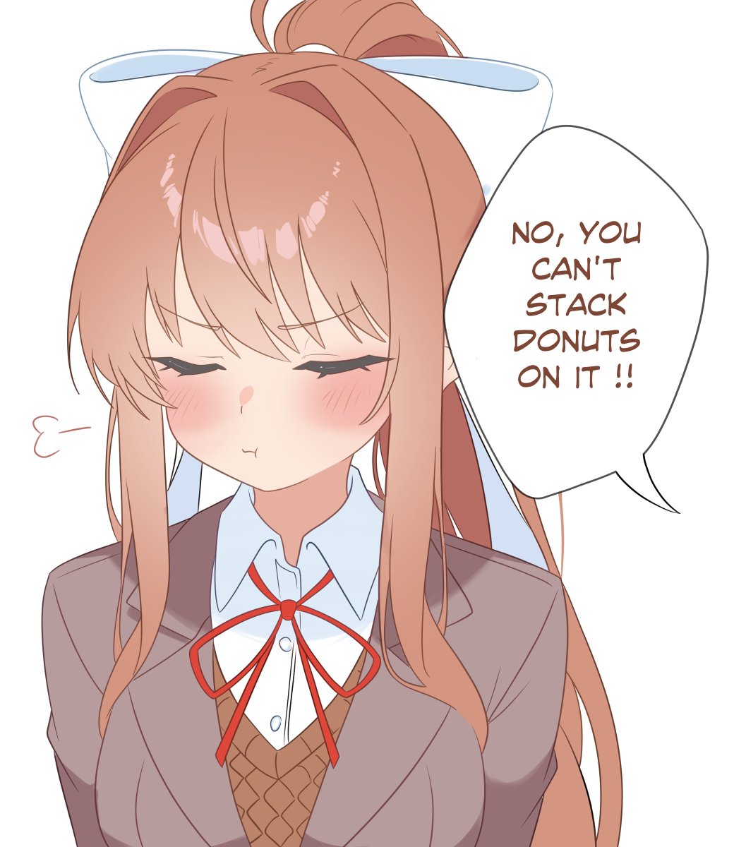 JustKokonya's tweet photo. No is no Monika. #DDLC  #DDLCfanart https://t.co/Iv4sRQUig7
