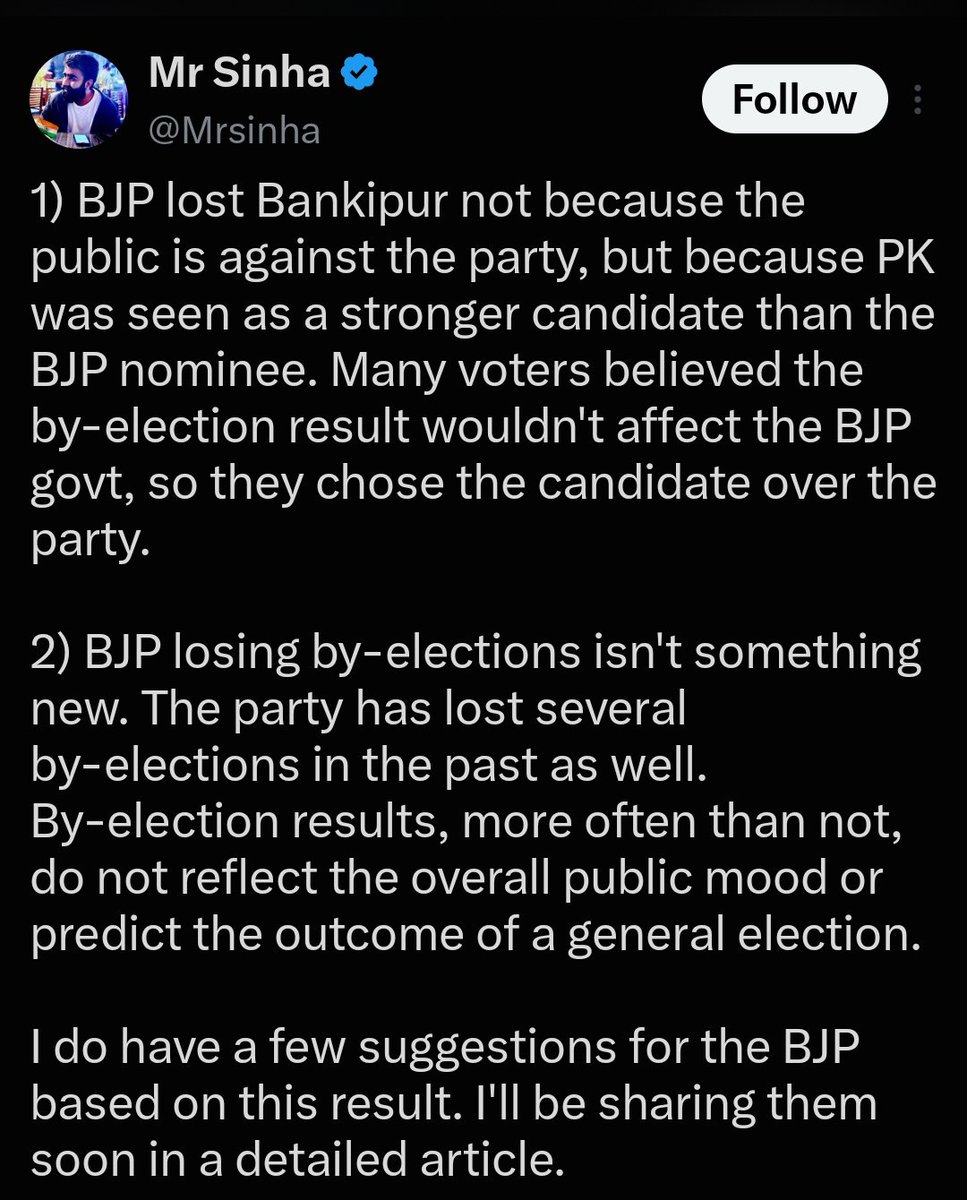 GC_Revolution's tweet photo. Don’t worry, brother. @Mrsinha

General-category voters have now started testing new parties and new faces, just as they once placed their full trust in the BJP.

In UP, as promised, Karni Sena will participate in the elections. You may see a significant shift in general-category votes. 🙏
@BJP4India