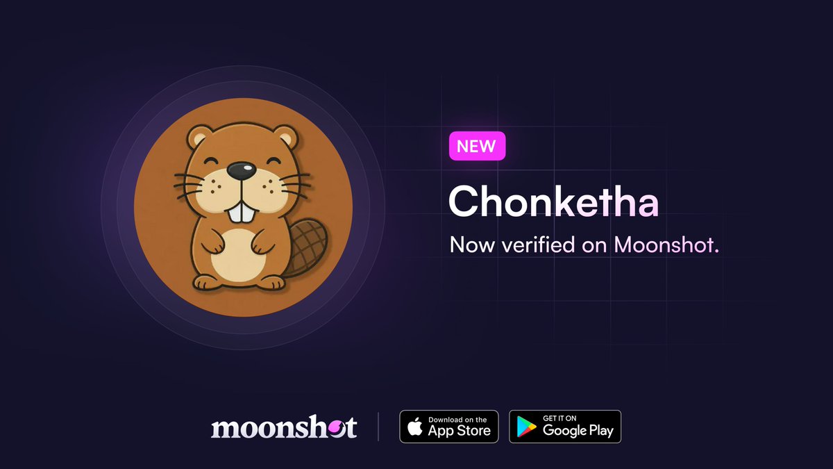 moonshot's tweet photo. Chonketha the Wet Beaver ($Chonketha) is now verified on Moonshot. https://t.co/Habfje9sL1