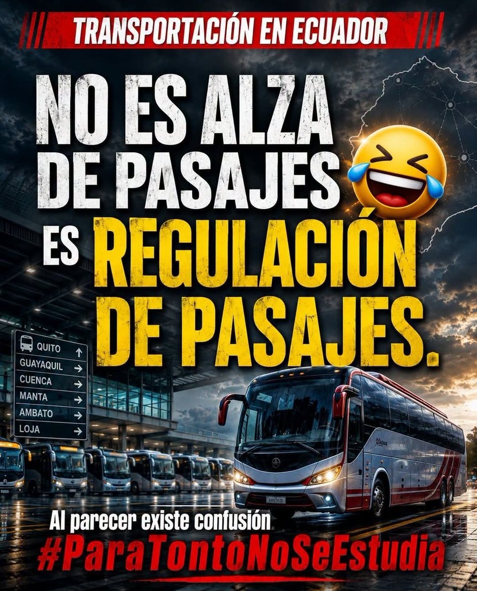 LeoVillamar's tweet photo. 🔴| #URGENTE | PARA TONTO NO SE ESTUDIA!!. PLOP!! 🤣🤡🥺
#alzadepasajes
#ElNuevoEcuador 
#transporte 
#ecuador 
#tendencia
#viral 
#parati https://t.co/q7DKVinQmm