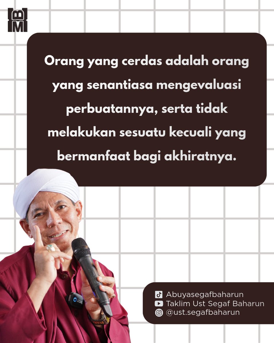 ustsegafbaharun's tweet photo. Ciri Orang Cerdas || Assoc. Prof. Dr. Abuya Al-Habib Segaf Baharun, M.H.I. https://t.co/X7evWLTIsV