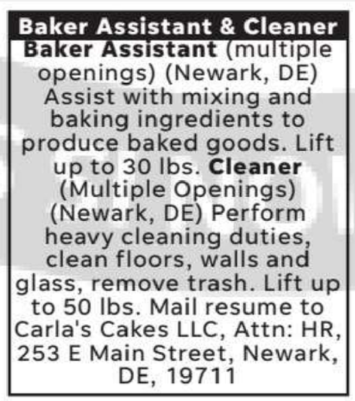 JobsNowPR's tweet photo. Employers are officially declaring there's not a single person in the entire United States (from Juneau, Alaska to Key West, Florida) who is qualified to be a baker or janitor so they can hire someone on a EB-3 Unskilled Labor visa. https://t.co/xipPVaNAsP