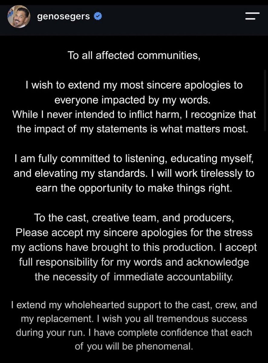 wolfescrows's tweet photo. he’s not sorry he said it. he’s sorry he got called out for it and fired. pathetic excuse for an apology. absolutely no indication that he believes anything he said was actually wrong. https://t.co/BEnWHiHSfp