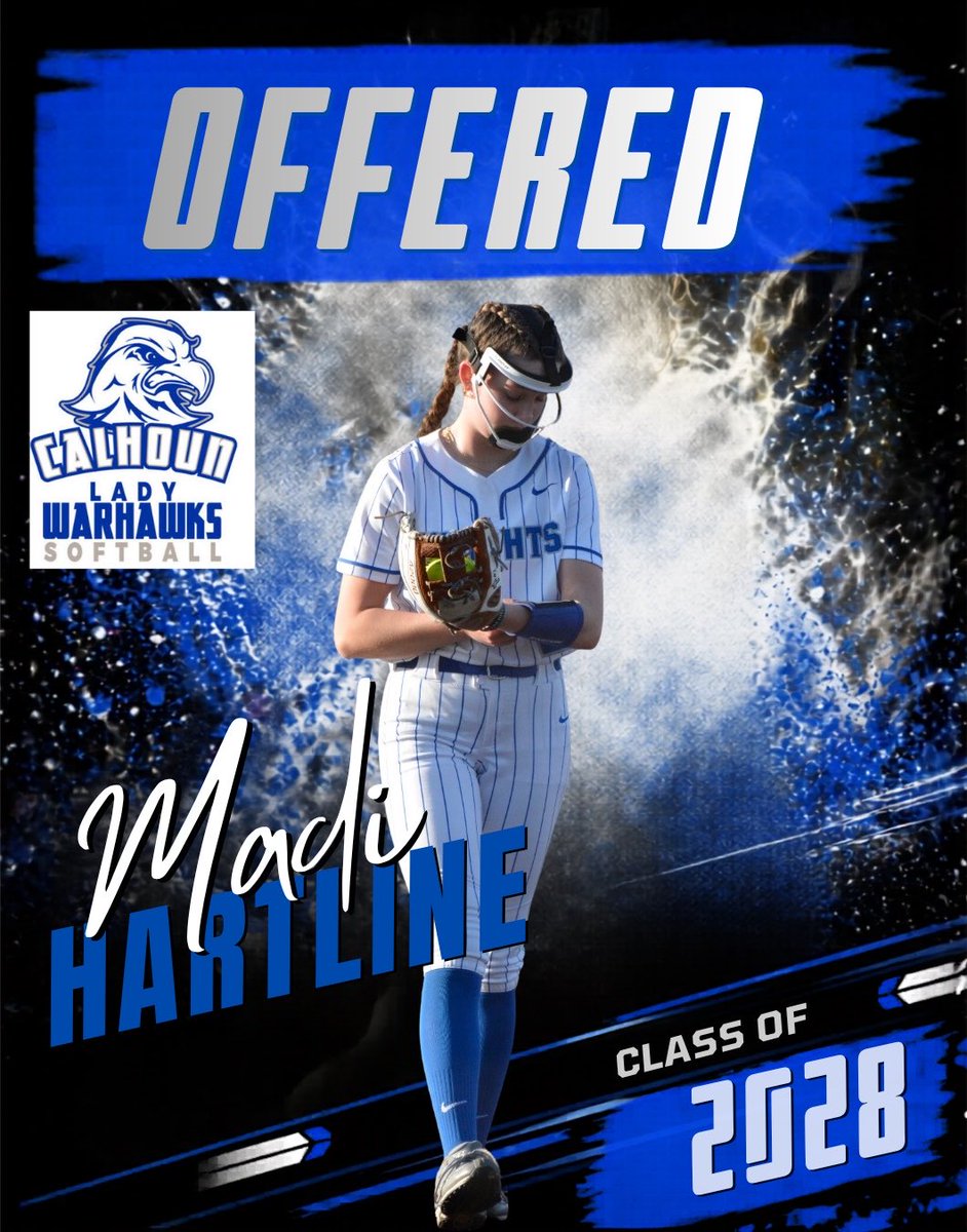 madi_hartline2's tweet photo. Beyond thankful to receive an offer from Calhoun Community College! Thank you to the coaching staff for this opportunity! 💙🤍
@warhawksball 
@Coach_DBowling 
@S_benford10 
@m_yarbrough10 
@FuryRunion2029
@ArabKnightsSB
@JWMoore9 
@joycewellhoefer @arabafoundation
@Arab_Strength @AKnightsSports
@playwellp @KyleParmley
@AverageJoesSpo1 @ExtraInningSB
@LvlUpSportsX
@BeThatPlayer1 @playsbigger
@EASRecruiting @Athletemarket1
@SBRRetweets @DirectRecruits @gatorjack72 @SBRRetweets
@CoastRecruitsSB
@ColSportSheets @AllAccessAth @CoastRecruits @GBRRecruits @sbsportsnetwork @_connectsports
@RecruitEdge_Pro @MaxPreps @GMsportsmedia1 @AcesSpotlight