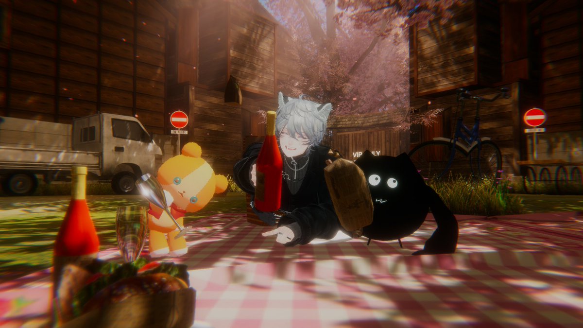 Potetidesu46's tweet photo. とくちゃんと、ゐぐ姐と写真！
このワールド雰囲気めっちゃ好きやし、ピクニック感出てて楽しかった！
また行きたい！！ https://t.co/Qhx81CeH4r