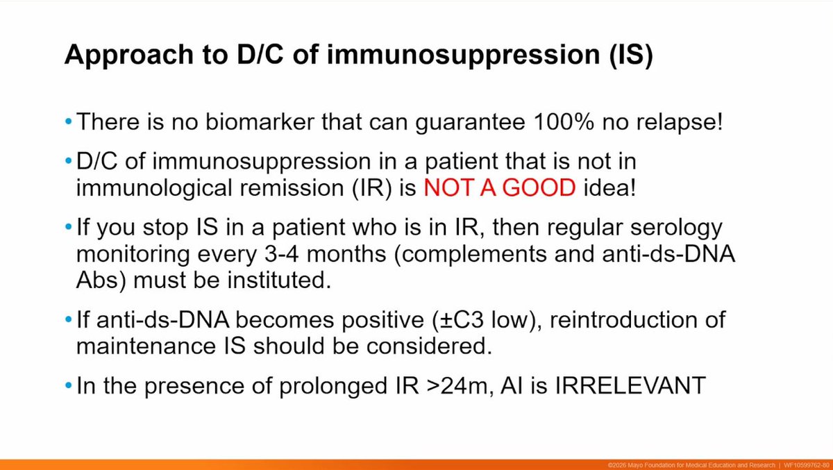 edgarvlermamd's tweet photo. Lupus Nephritis Treatment from @fervenzaf
☑️ Target Goals
☑️ Approach to discontinuation of immunosuppression
#Nephpearls #GlomConHawaii 🌊 https://t.co/uFYDcIVYJ1