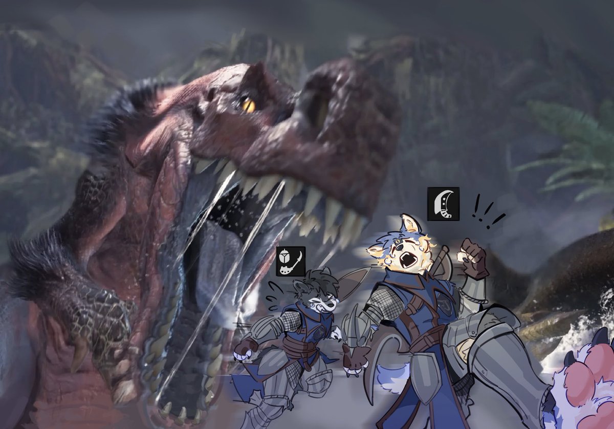 ChicagoHucise's tweet photo. First Day in Monster Hunter with @AZORYAN7745 
#MonsterHunter #Furry #furry https://t.co/CZH6Umixtr