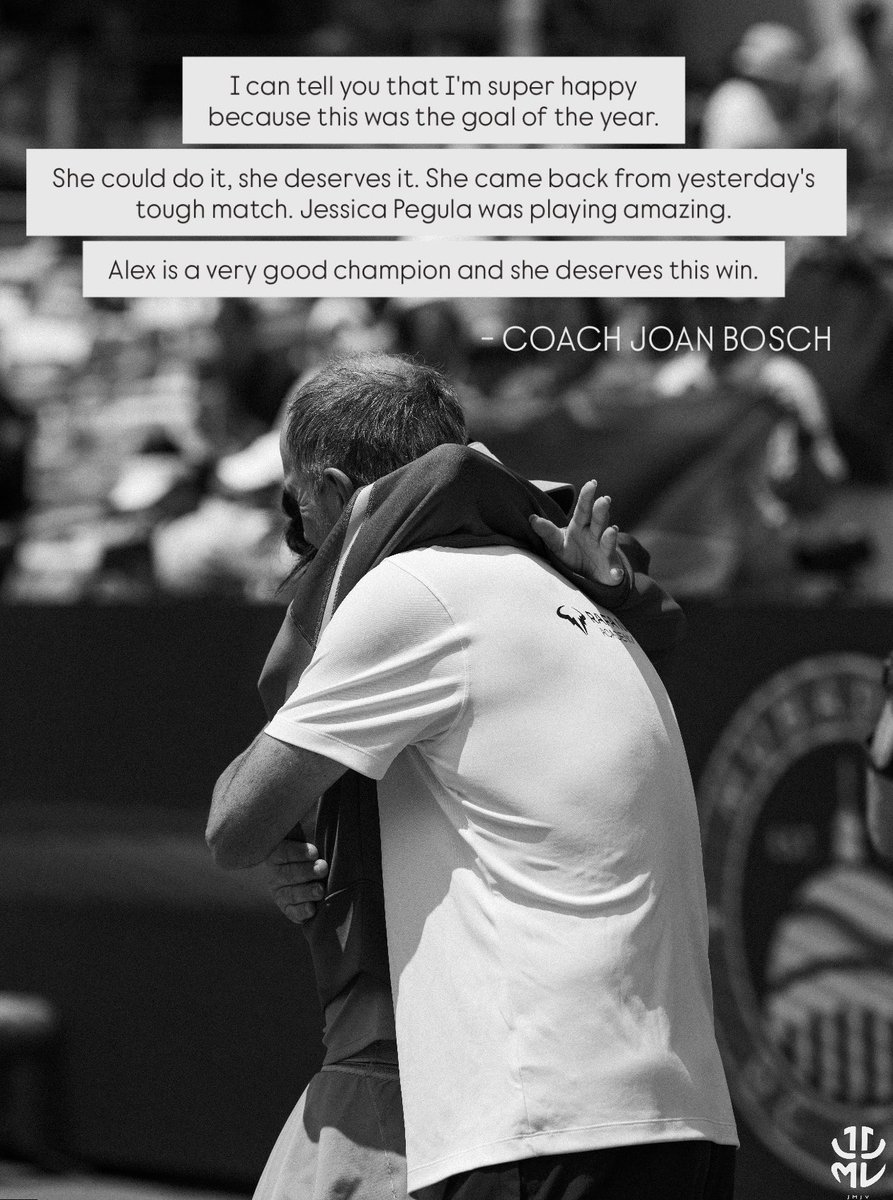 DYANCASTILLEJO's tweet photo. Coach Joan Bosch on Eala’s title 🏆

“I’m super happy because the whole week she played very good tennis with very good players.

The most important for me is that she's improving day by day. So that's what we need to continue doing.“ https://t.co/kNhWOdj4is