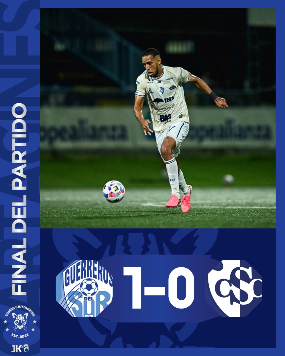 SomosCartagines's tweet photo. ⏱️ FT’ | #PerezZeledon 1-0 #Cartagines
Derrota del Cartaginés en Valle del General por la mínima.
#1CSC | #LigaTica | #PrimeraDivisionSC https://t.co/zVmDYpujO1