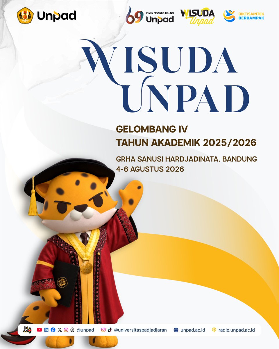 unpad's tweet photo. 🎓 Selamat kepada para Wisudawan Universitas Padjadjaran!

Perjalanan panjang yang penuh perjuangan akhirnya mengantarkan pada hari yang membanggakan. Semoga setiap langkah yang akan ditempuh menjadi perjalanan yang penuh makna dan membawa manfaat bagi Indonesia maupun dunia. https://t.co/FK9qr8JHwM