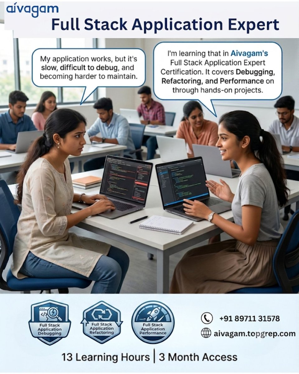 TopGrep's tweet photo. Building apps is just step one. Learn to optimize, refactor &amp;  debug full-stack applications for real-world hands-on experiment.

Start now: https://t.co/2TBLVwXp4N
#FullStackApplicationExpert #Debugging #Refactoring #Performance #CodeOptimization https://t.co/0fHEntJKI1