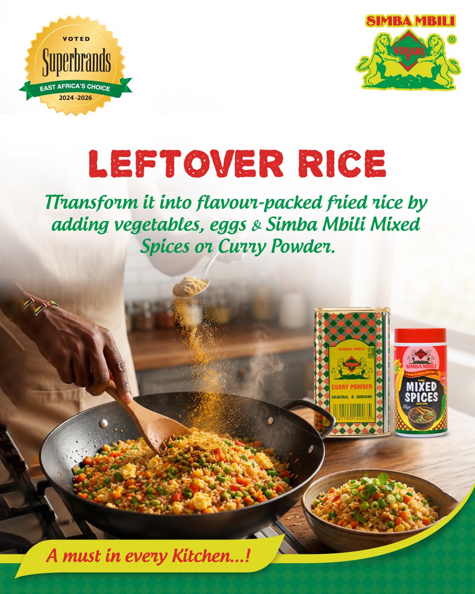 simbambilispice's tweet photo. Leftovers can be a treat! ๐ฝ๏ธโจ With Simba Mbili spices, transform yesterday's meal into today's favorite. ๐ Check out 3 easy ways to elevate your leftovers! #SimbaMbili #FoodHack #CookSmart #LeftoverMagic #GoodFoodKE https://t.co/IlhO0Xh5iy