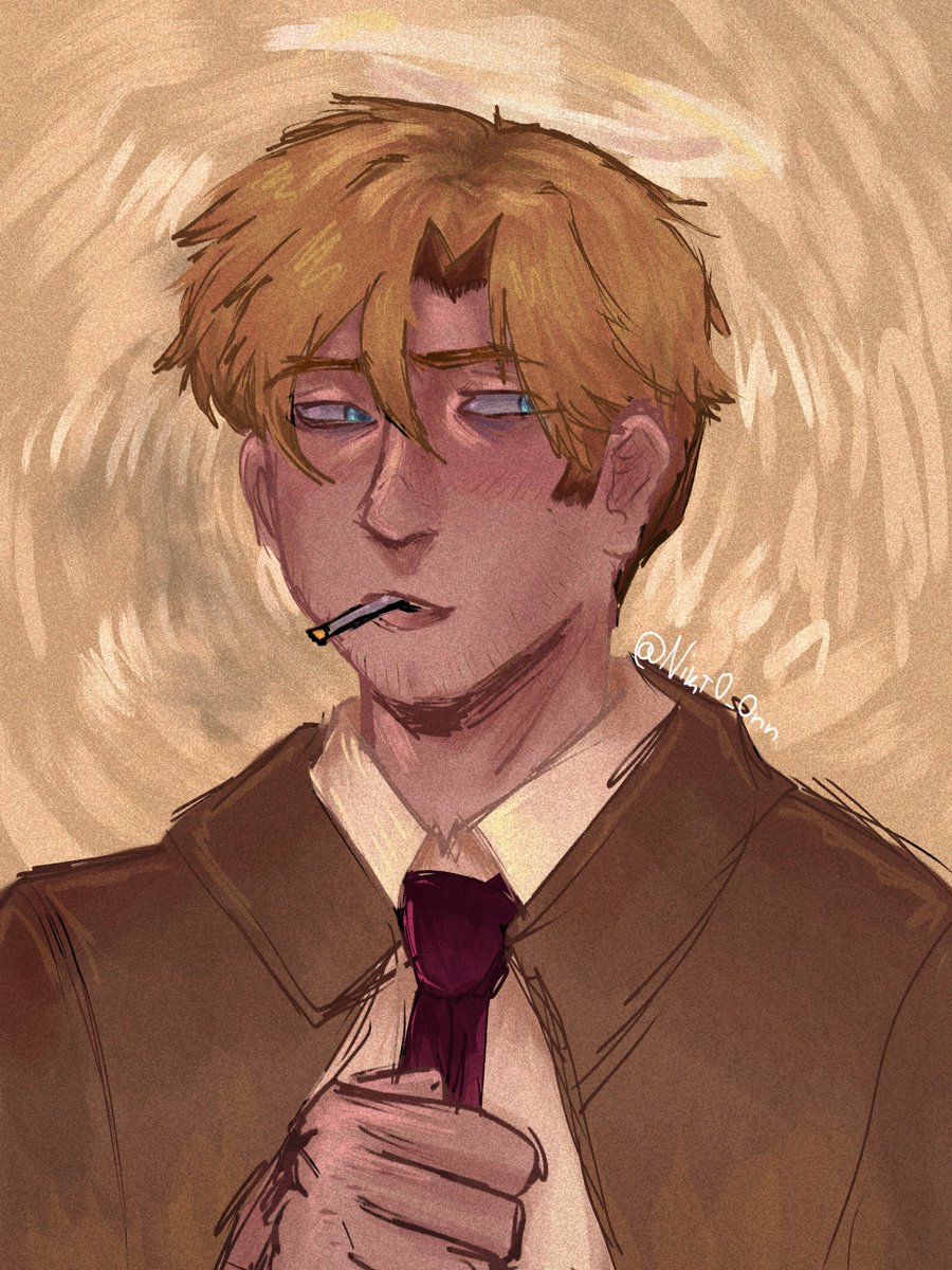 Nikt0_Onn's tweet photo. I haven't officially drawn this dude for a year now, I was already missing my wife. 

#dcfanart #JohnConstantine #Dccomics #digitalart https://t.co/qHXQhMm2iF