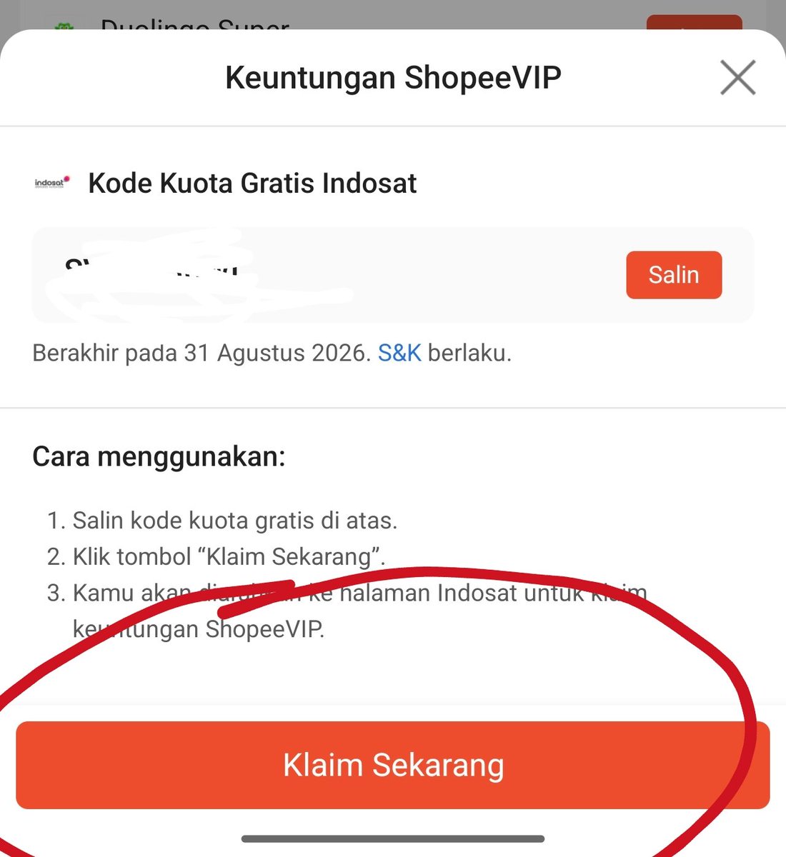 kimmyexp's tweet photo. KUOTA GRATIS INDOSAT 3GB ON
(khusus yg belum ambil kemaren)

ke sini👇🏻
https://t.co/y2eXLetmQ2
klik klaim
nanti muncul kode
klik klaim sekarang 
nanti direct ke app my im3
input kodenya 
done✅ https://t.co/1jt85mtjXh